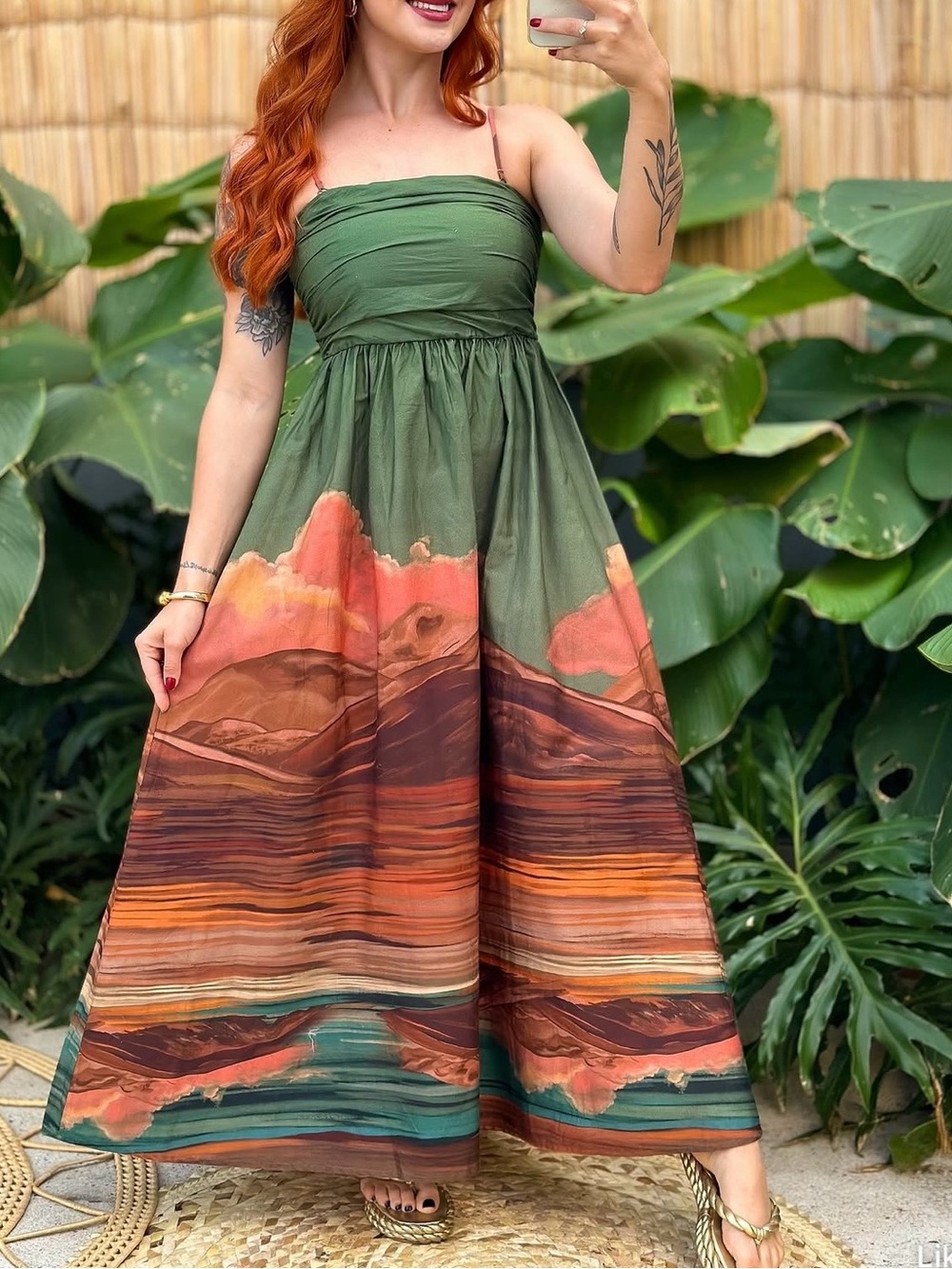 FARM Rio Dune Long Dress Size M